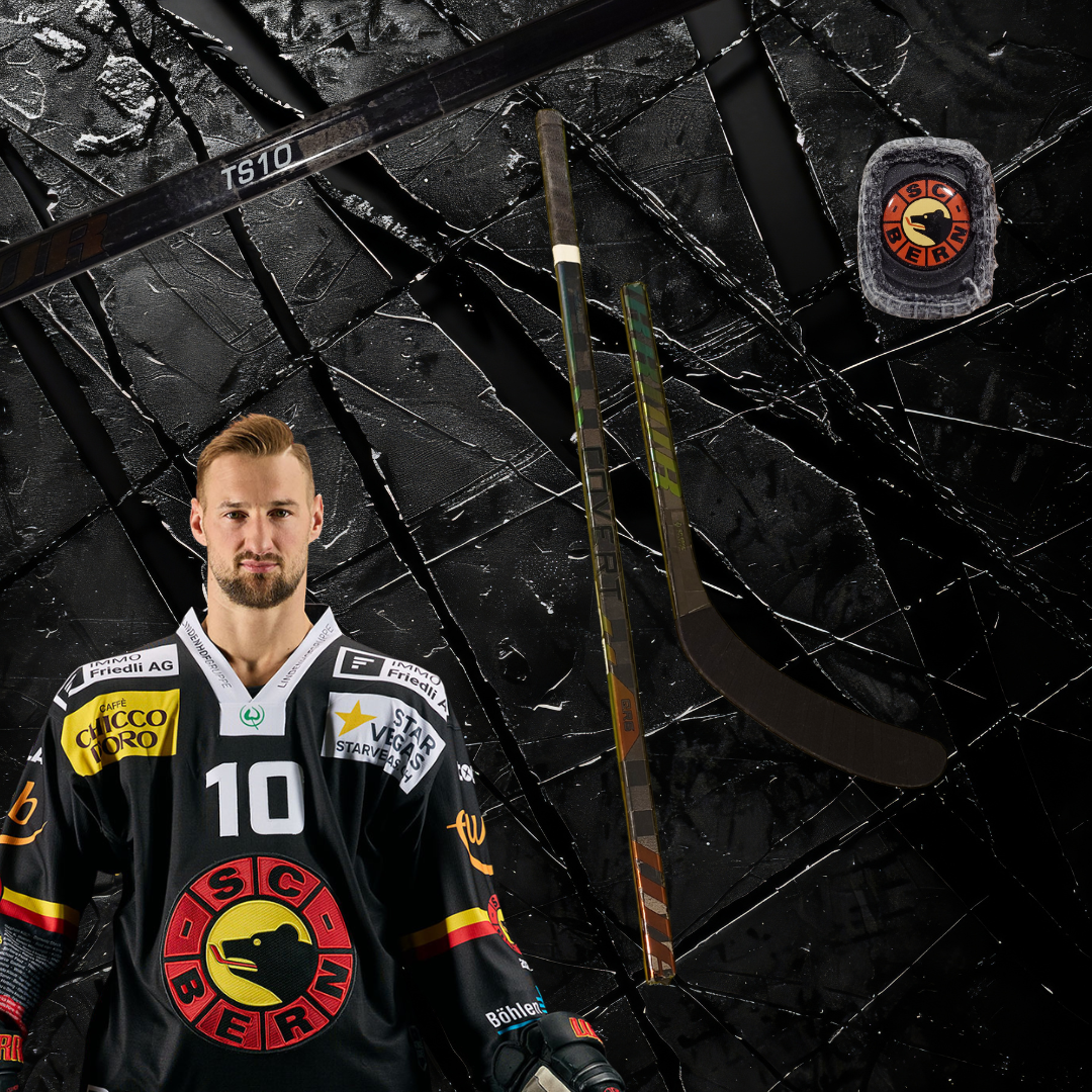 Tristan Scherwey's gebrochener Stock