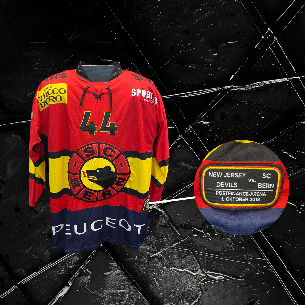 Gameworn Dress André Heim - Global Series Challenge New Jersey Devils 2018